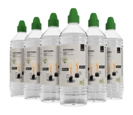Carburant Liquide Höfats Bio Ethanol Bouteille Transparent 1L (Lot de 6)
