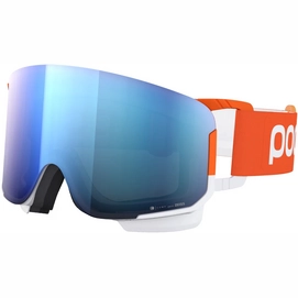 Masque de Ski POC Unisexe Nexal Clarity Comp Fluorescent Orange/Hydrogen White/Spektris Blue