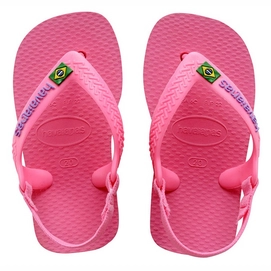 Flip Flops Havaianas Baby Brasil Logo II Crystal Rose Kinder-Schuhgröße 25 - 26