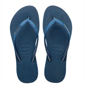 Flip Flops Havaianas Slim Sparkle II Indigo Blue Damen-Schuhgröße 39 - 40