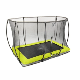 Trampoline EXIT Toys Silhouette Ground Rectangular 305 x 214 Lime Safetynet