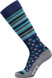Ski Socks Barts Unisex Skisock Dottie Stripes Navy