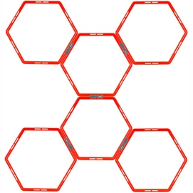 Cadre d'entraînement Avento Hexagoon Orange Fluo Anthracite (6-Pièces)