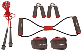 Set de Fitness Avento Gris Rose Noir (6-pièces)
