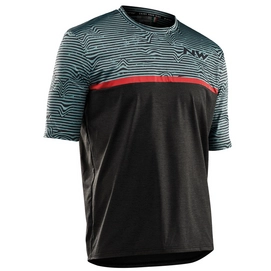 Fietsshirt Northwave Men Edge SS Dark Grey Melange Green