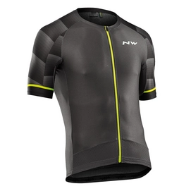 Fietsshirt Northwave Men Storm Air SS Graphite Yellow Fluo