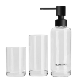 Set Soap Dispenser + Cup + Toothbrush Holder Decor Walther Pop Up Set Transparent (3-piece)