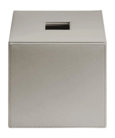 Porta fazzoletti Decor Walther Brownie, Quadrato, Similpelle, Tortora
