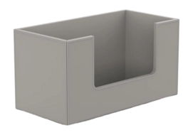 Contenitore porta asciugamani e portaoggetti Decor Walther 26,5 cm, Similpelle, Grigio tortora