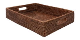 Storage Basket Decor Walther Basket Rectangle Rattan Dark