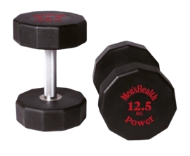 Halter Men's Health Urethane Dumbbell 12,5 KG Zwart