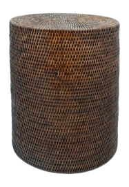 Reed Stool Decor Walther Basket Rattan Dark