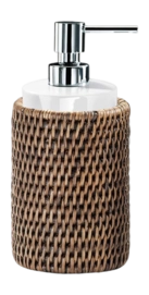 Soap Dispenser Decor Walther Basket SSP Rattan Dark Porcelain White