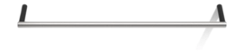 Porte-Serviette Decor Walther Mikado TEC HTE45 Simple Acier Inox Noir Mat 45 cm