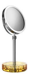 Make-up Spiegel Decor Walther Kristall KSA mit Schälchen Amber Chrom (4x + 1x Vergrößerung)