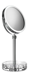 Make-Up Mirror Decor Walther Kristall KSA With Tray Transparent Chrome (4x + 1x magnification)
