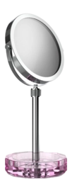 Miroir à Maquillage Decor Walther Kristall KSA Rose Chrome (Grossissement 4x + 1x)