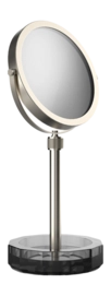 Make-Up Mirror Decor Walther Kristall KSA with Tray Anthracite Satin Nickel (4x + 1x magnification)