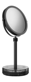 Miroir à Maquillage Decor Walther Kristall KSA-Bol Anthracite Mat Black (Grossissement 4x + 1x)