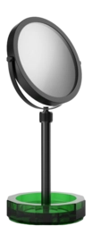 Miroir à Maquillage Decor Walther Kristall KSA Vert Mat Noir (4x + 1x Grossissement)