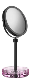 Miroir à Maquillage Decor Walther Kristall KSA Rose Mat Noir (Grossissement 4x + 1x)