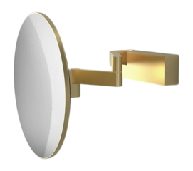 Miroir à Maquillage Decor Walther VISION R Non Eclairé 5X Model Mural Or Mat PVD (Grossissement 5x)