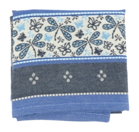 Torchon Bunzlau Castle Dragonfly Dark Blauw