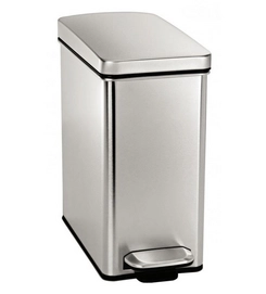 Prullenbak simplehuman Profile Brushed RVS 10L