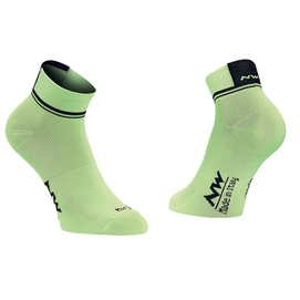Fietssok Northwave Women Logo 2 Woman Socks Yellow Fluo Black