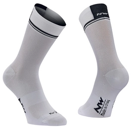 Fietssok Northwave Logo 2 High Socks White Black
