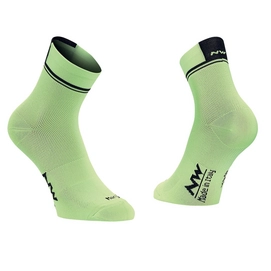 Fietssok Northwave Logo 2 Socks Lime Fluo Black