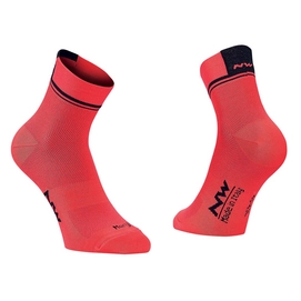 Fietssok Northwave Logo 2 Socks Lobster Orange Black