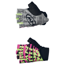 Fietshandschoen Northwave New Skeleton Short Gloves Magenta Yellow Fluo