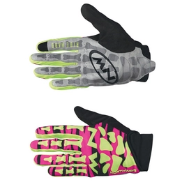 Fietshandschoen Northwave Skeleton Original Full Gloves Magenta Yellow Fluo