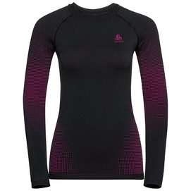 Unterhemd Odlo BL Top Crew Neck LS Performance Warm Eco Women Festival Fuchsia Black