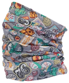 Scarf Barts Unisex Multicol Patches All Over Black