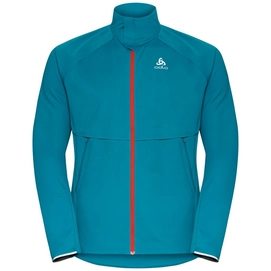Hardloopjack Odlo Men Jacket Zeroweight Pro Warm Tumultuous Sea Orange.Com