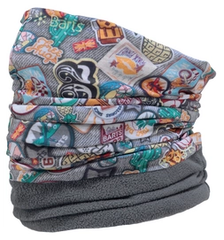 Scarf Barts Unisex Multicol Polar Patches All Over Black