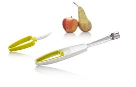 Vide-Pomme + Couteau Tomorrow's Kitchen Blanc Vert