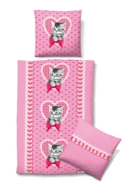 Bettwäsche Biberna Kitty Pink Linon
