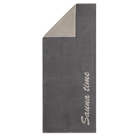 Saunadoek Cawö 449 Sauna-Time Two-Tone Anthracite