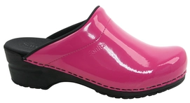 Medzinische Clogs Sanita Original Sonja Patent Open Fuchsia Damen