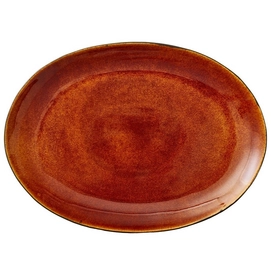 Plate Bitz Oval Black Amber 45 x 34 cm