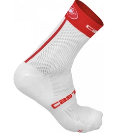 Fietssok Castelli Men Free 6 White Red
