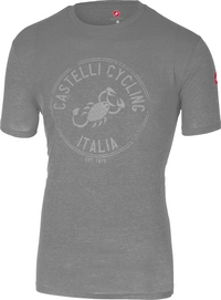 T-Shirt Castelli Men Armando Melange Light Gray