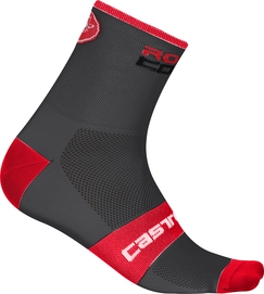 Fietssok Castelli Men Rossocorsa 13 Anthracite Red