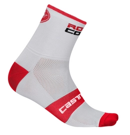 Fietssok Castelli Men Rosso Corsa 9 White Red