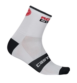 Fietssok Castelli Men Rosso Corsa 6 White