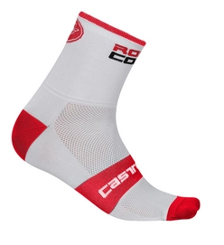 Fietssok Castelli Men Rosso Corsa 6 White Red