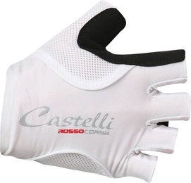 Fietshandschoen Castelli Rosso Corsa Pave' W White Black